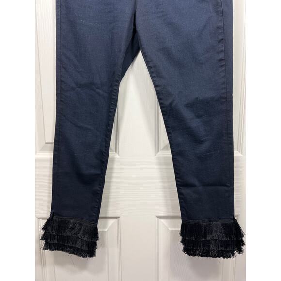 Frame Denim Le High Skinny High Rise Skinny Fit Jean Dark Blue Triple Fringe 30 - Picture 7 of 10